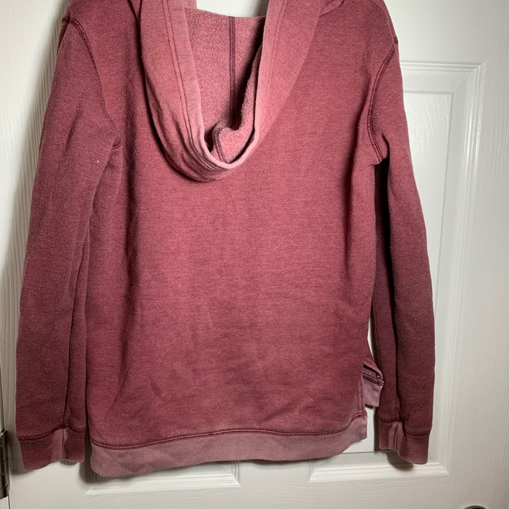 High low faded pink hoodie